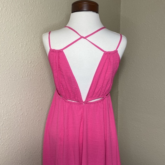 NWT Lush Beautiful Pink Maxi Dress with Cutouts Size S - Picture 8 of 14